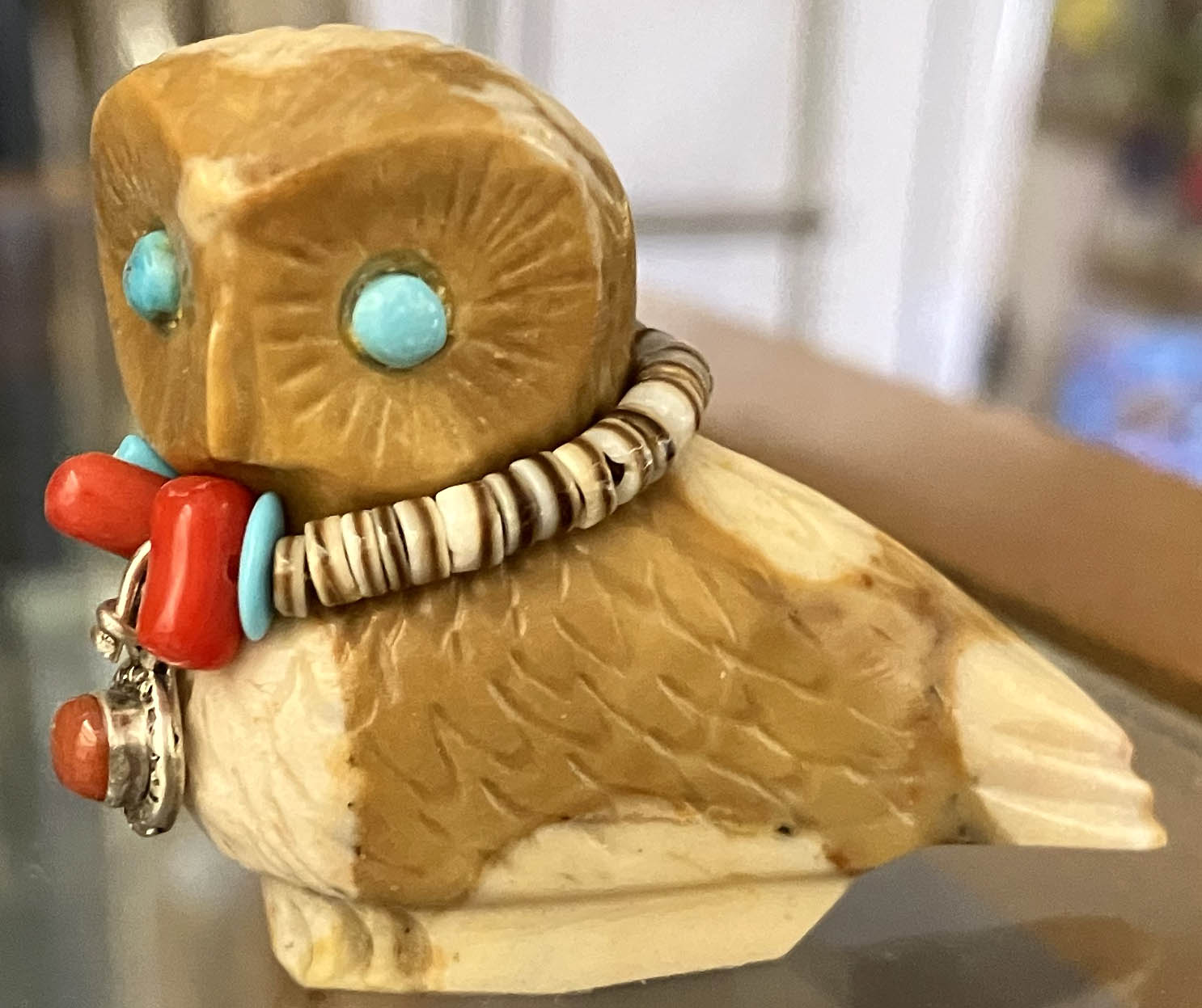 Eddie Hannaweeke | Zuni Owl Fetish | Penfield Gallery of Indian Arts | Albuquerque, New Mexico